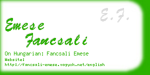 emese fancsali business card